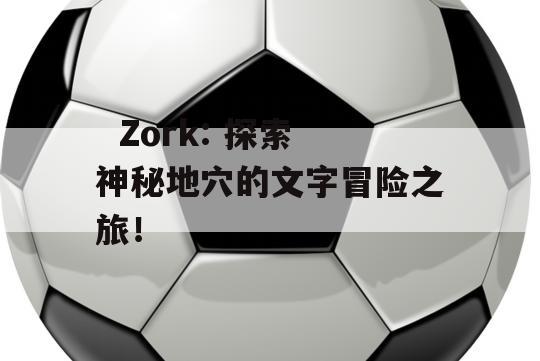   Zork: 探索神秘地穴的文字冒险之旅！